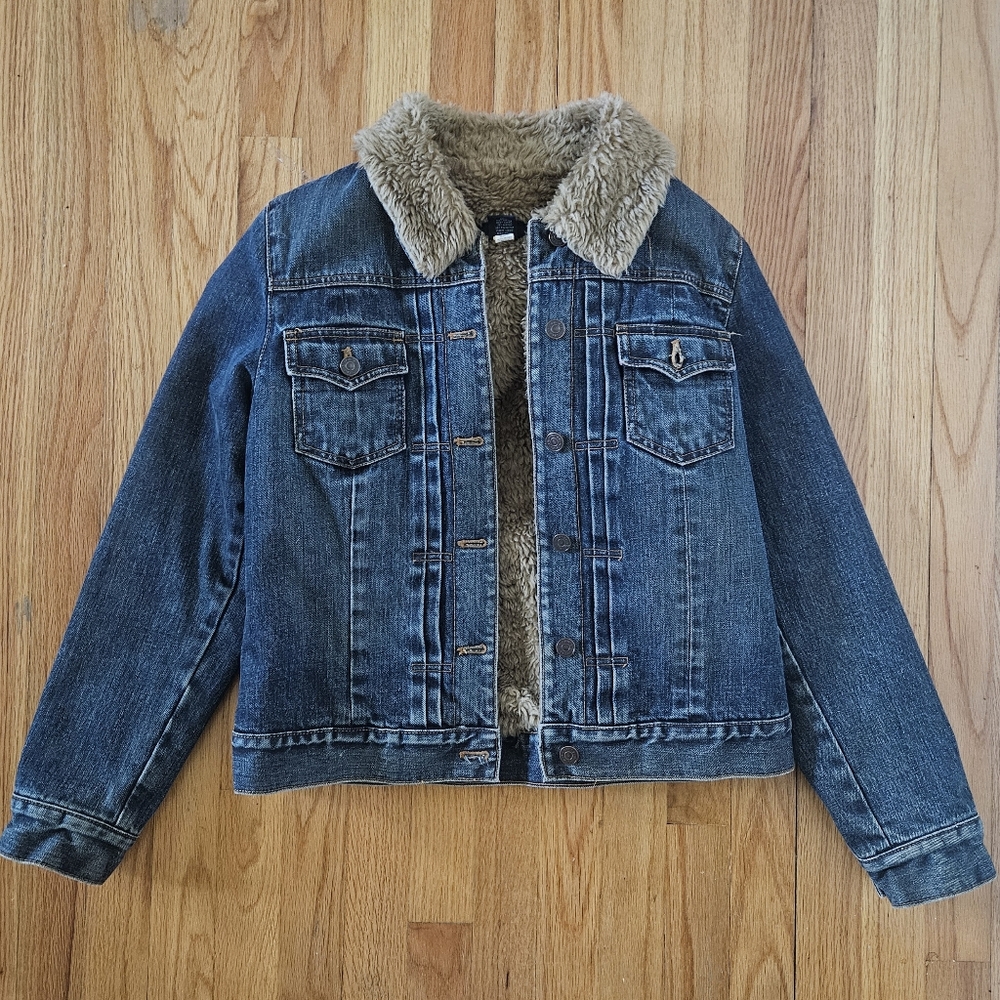GAP 2002 Vintage Sherpa Jean Jacket